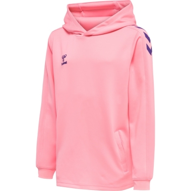 hummel Sport Hoodie hmlCORE XK Poly Sweat Hoodie (Polyester Sweat Fabric) with Hood Pink Children