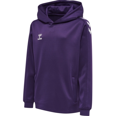 hummel Sport Hoodie hmlCORE XK Poly Sweat Hoodie (Polyester Sweat Fabric) with Hood Purple/White Children