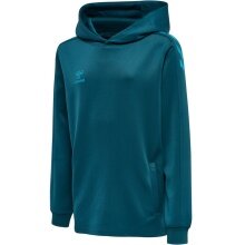 hummel Sport Hoodie hmlCORE XK Poly Sweat Hoodie (Polyester Sweat Fabric) with Hood in Coral Blue for Kids