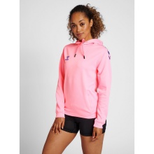 hummel Sport Hoodie hmlCORE XK Poly Sweat Hoodie (Polyester Sweat Fabric) with Hood in Pink Women