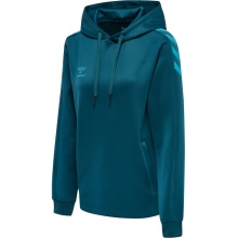 hummel Sport Hoodie hmlCORE XK Poly Sweat Hoodie (Polyester Sweat Fabric) with Hood in Coral Blue Women