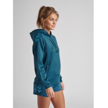 hummel Sport Hoodie hmlCORE XK Poly Sweat Hoodie (Polyester Sweat Fabric) with Hood in Coral Blue Women