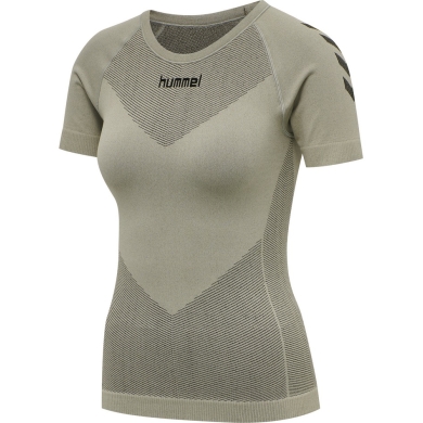 hummel Functional Underwear Short Sleeve Seamless Round Neck Seamless Grey Women