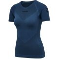 hummel Functional Underwear Short Sleeve Seamless Round Neck denim blue Women