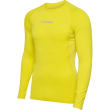 Hummel functional underwear long-sleeve shirt hmlBL Performance Tee yellow men's