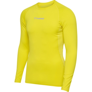 Hummel functional underwear long-sleeve shirt hmlBL Performance Tee yellow men's