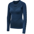 hummel Functional Underwear Long Sleeve Seamless Round Neck seamless denim blue Women