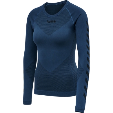 hummel Functional Underwear Long Sleeve Seamless Round Neck seamless denim blue Women