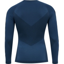 hummel Functional Underwear Long Sleeve Seamless Round Neck seamless denim blue Men