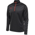 hummel Sport Long Sleeve Shirt hmlAUTHENTIC Half-Zip Sweatshirt (knitted polyester) asphalt grey Men