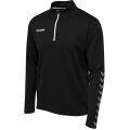 hummel Sport Long Sleeve Shirt hmlAUTHENTIC Half-Zip Sweatshirt (knitted polyester) black/white Men