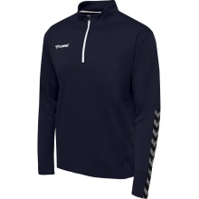 hummel Sport Long Sleeve Shirt hmlAUTHENTIC Half-Zip Sweatshirt (knitted polyester) navy blue Men