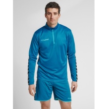 hummel Sport Long Sleeve Shirt hmlAUTHENTIC Half-Zip Sweatshirt (knitted polyester) teal blue Men