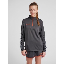 hummel Sport Long Sleeve Shirt hmlAUTHENTIC Half-Zip Sweatshirt (knitted polyester) asphalt grey Women