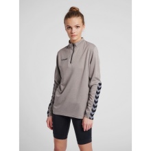 hummel Sport Long Sleeve Shirt hmlAUTHENTIC Half-Zip Sweatshirt (knitted polyester) grey Women