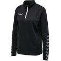 hummel Sport Long Sleeve Shirt hmlAUTHENTIC Half-Zip Sweatshirt (knitted polyester) black/white Women