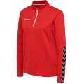 hummel Sport Long Sleeve Shirt hmlAUTHENTIC Half-Zip Sweatshirt (knitted polyester) red Women