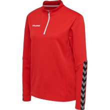 hummel Sport Long Sleeve Shirt hmlAUTHENTIC Half-Zip Sweatshirt (knitted polyester) red Women