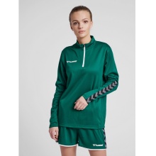 hummel Sport Long Sleeve Shirt hmlAUTHENTIC Half-Zip Sweatshirt (knitted polyester) dark green Women