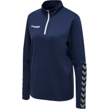 hummel Sport Long Sleeve Shirt hmlAUTHENTIC Half-Zip Sweatshirt (knitted polyester) navy blue Women