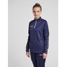 hummel Sport Long Sleeve Shirt hmlAUTHENTIC Half-Zip Sweatshirt (knitted polyester) navy blue Women