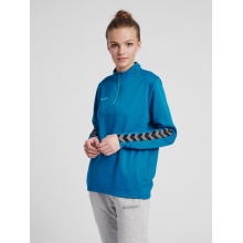 hummel Sport Long Sleeve Shirt hmlAUTHENTIC Half-Zip Sweatshirt (knitted polyester) teal blue Women