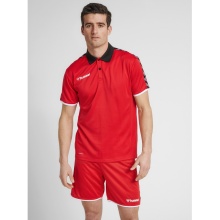 hummel Sport Polo hmlAUTHENTIC Functional (soft jersey fabric) Short sleeve red Men