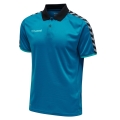 hummel Sport Polo hmlAUTHENTIC Functional (soft jersey fabric) Short Sleeve teal blue Men