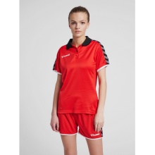 hummel Sport Polo hmlAUTHENTIC Functional (soft jersey fabric) Short sleeve red Women