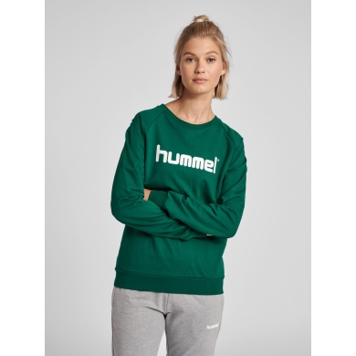 hummel Pullover Basic hmlGO Cotton Sweatshirt Big Logo (Cotton) dark green Women