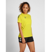 hummel Sport Shirt hmlCORE XK Core Poly (Interlock Fabric) Short Sleeve Yellow/Blue Women