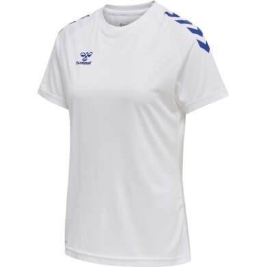 hummel Sport-Shirt hmlCORE XK Core Poly (Interlock Fabric) Short Sleeve White/Blue Women