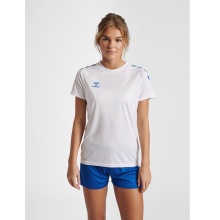 hummel Sport-Shirt hmlCORE XK Core Poly (Interlock Fabric) Short Sleeve White/Blue Women