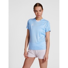 hummel Sport-Shirt hmlCORE XK Poly Jersey (robust double knit) short sleeve light blue women