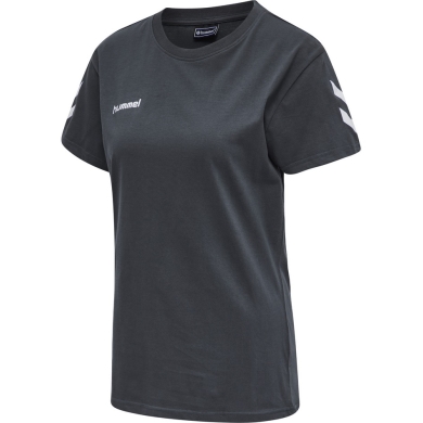 hummel Sport/Leisure Shirt hmlGO Cotton Short Sleeve Dark Grey Women