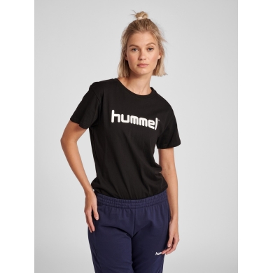 hummel Sport/Leisure Shirt hmlGO Cotton Big Logo (Cotton) Short Sleeve Black Women