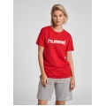 hummel Sport/Leisure Shirt hmlGO Cotton Big Logo (Cotton) Short Sleeve Red Women