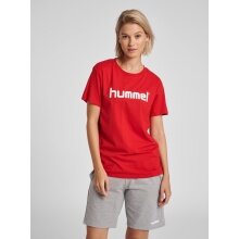 hummel Sport/Leisure Shirt hmlGO Cotton Big Logo (Cotton) Short Sleeve Red Women