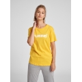 hummel Sport/Leisure Shirt hmlGO Cotton Big Logo (Cotton) Short Sleeve Yellow Women