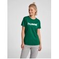 hummel Sport/Leisure Shirt hmlGO Cotton Big Logo (Cotton) Short Sleeve Dark Green Women