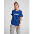 hummel Sport/Leisure Shirt hmlGO Cotton Big Logo (Cotton) Short Sleeve Dark Blue Women