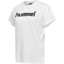 hummel Sport/Leisure Shirt hmlGO Cotton Big Logo (Cotton) Short Sleeve White Women