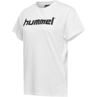 hummel Sport/Leisure Shirt hmlGO Cotton Big Logo (Cotton) Short Sleeve White Women