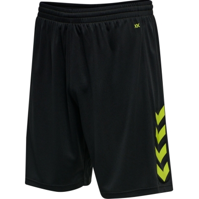 hummel Sports Shorts hmlCORE XK Poly Shorts (robust double knit, without side pockets) Short black/lime green Men