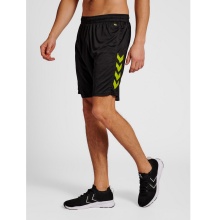 hummel Sports Shorts hmlCORE XK Poly Shorts (robust double knit, without side pockets) Short black/lime green Men