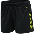 hummel Sports Shorts hmlCORE XK Poly Shorts (robust double knit, without side pockets) Short black/lime green Women