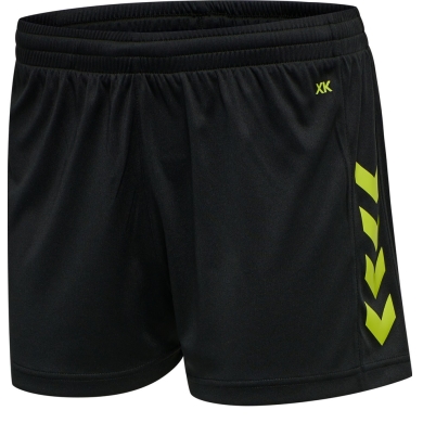 hummel Sports Shorts hmlCORE XK Poly Shorts (robust double knit, without side pockets) Short black/lime green Women