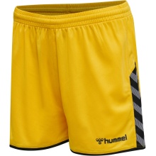 hummel Sports Shorts hmlAUTHENTIC Poly Shorts (light jersey fabric, without side pockets) Short yellow/black Women