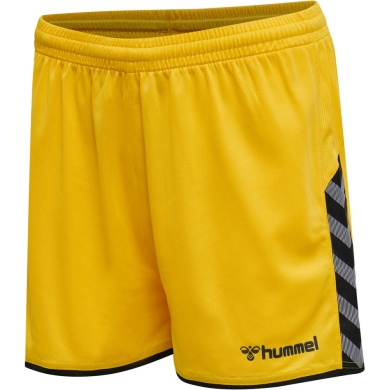 hummel Sports Shorts hmlAUTHENTIC Poly Shorts (light jersey fabric, without side pockets) Short yellow/black Women