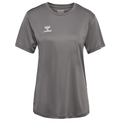 hummel Sports Shirt hmlESSENTIAL (100% recycled Polyester) Short Sleeve Dark Grey Ladies